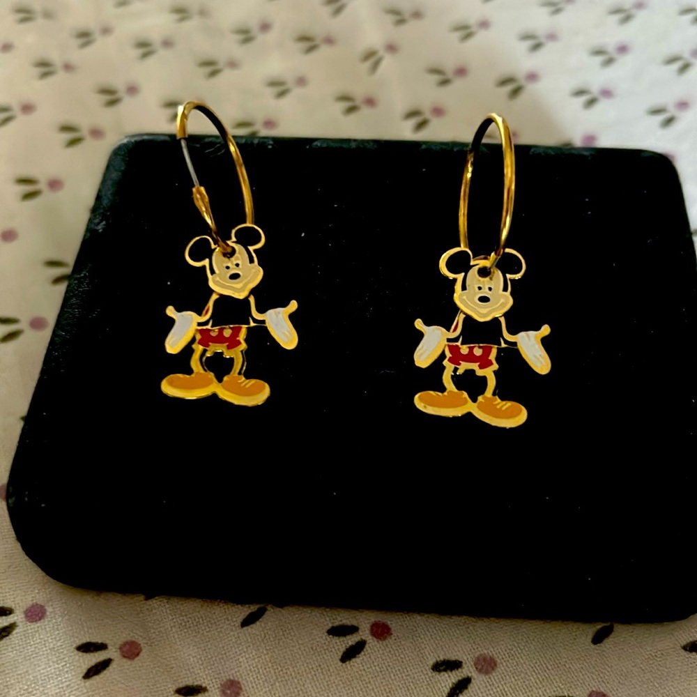 Vintage 3D Mickey Mouse pierced earrings